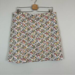 Loft | Colorful Floral Lace Mini Skirt Size 14 NWT